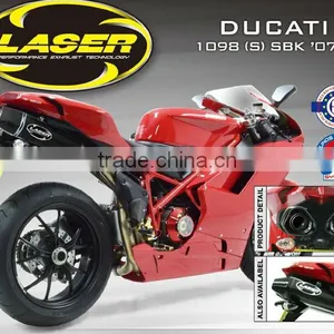 For DUCATI 1098 (S) 2007 Motorcycle Exhaust Pipe LASER Delta Slip-on Mufflerset thumbnail-1