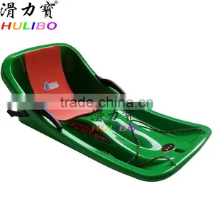 Plastic Snow Sled With Rope Brake and Backrest / Brand-New Snow Sled thumbnail-3