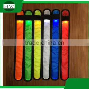 Sports Sweat Resistant High Visibility Safety Flash LED Wristband Wrist Band Running Glow Led Slap Bracelets Snap Band thumbnail-5