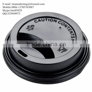 Choice 10, 12, 16, and 20 Oz. Black Hot Paper Cup Travel Lid/ Plastic Coffee Cup Lid thumbnail-3