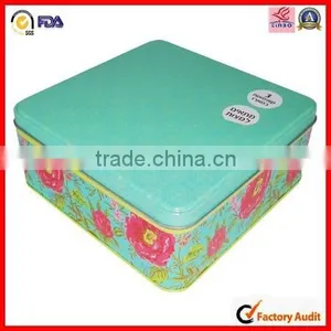 Glossy Square Decorative Cake Tin Box thumbnail-5