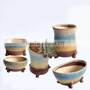 New Design Large Caliber Meaty Plants Ceramic Outdoor Planters thumbnail-1