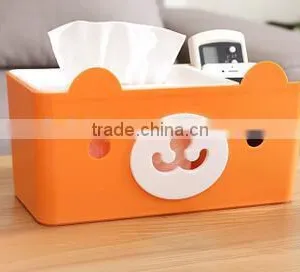 CY059 Multi-functional 4 Colors Tissue Box Cute Bear Paper Holder With Storage Grid thumbnail-4