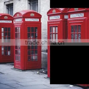 Antique Red Painted Metal Street Telephone Box thumbnail-3