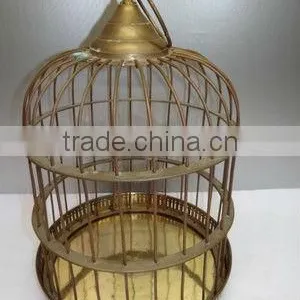 Vintage Beautiful Metal Large Hanging Bird Cage thumbnail-1
