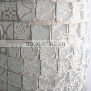 Types Delicate Patterns White Art Glass Decorative Modern Murano Glass Vase Home Decor thumbnail-5