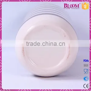 Simple Design Glazed Ceramic Round Tall Vase Flower thumbnail-5