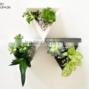 Architectural Decor Triangle Planter Pot Concrete Succulent Holder thumbnail-6