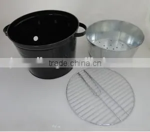 Rectangle Garden BBQ Bucket Portable Charcoal Grill Metal Barbecue Set thumbnail-3