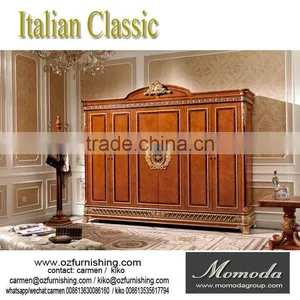 YB62 Luxury Antique Solid Wood Italian Style Night Stand Bed Side Table for Bedroom Furniture thumbnail-3