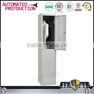 Factory Direct Sale Clothes Cupboard Design Steel 2 Doors Locker thumbnail-3
