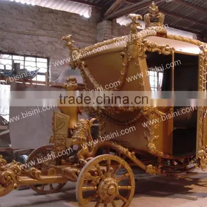 2017 New Royal Golden Cinderella Pumpkin Horse Carriage Celebration Wedding Carriage (BG11-M053) thumbnail-4