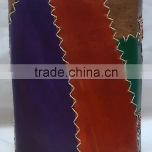 Handmade Vintage Multi Color Leather Notebook With Clasp thumbnail-2