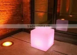 HX 2012 Hottest Plastic Led Cube Lighting Chair thumbnail-1