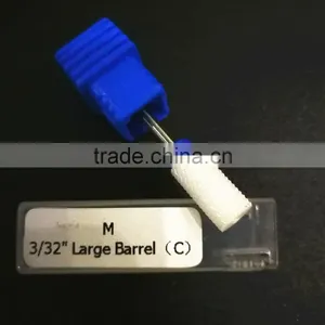 Medium Type Mshank Diameter 2.35mm Ceramic Burr For Nail 1 Piece Huaxing Large Barrel thumbnail-2