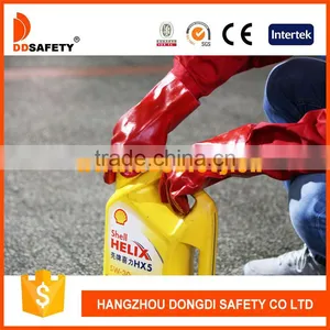 DDSAFETY With 5Years Experience PVC Gloves Red PVC Smooth Finished 100%Cotton Liner thumbnail-1