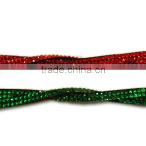 Rhinestone Bracelet With Zinc Alloy Locking Part, Hot Sale Gift Leather With Crystal Gem Decoration thumbnail-1
