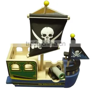 Pirate Ship , Wooden Toys,ship Toy thumbnail-1