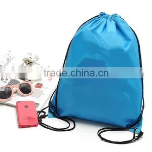 2016 Fashion Promotion Hot Sell Black Sport Drawstring Bag, Polyester Drawstring Bags thumbnail-1