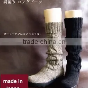 Stylish and Luxury Shoe Ladies Boots With Comfortable Fabric Made in Japan thumbnail-2