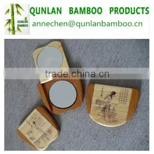 Hot Selling Reusable Bamboo Cosmetic Mirror thumbnail-1