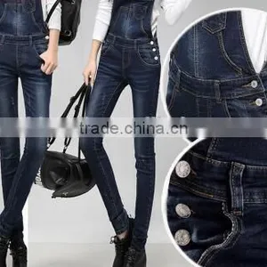The Spring and Autumn Period and the New Removable Denim Overalls/ladies Loose Show Thin Jumpsuits thumbnail-1