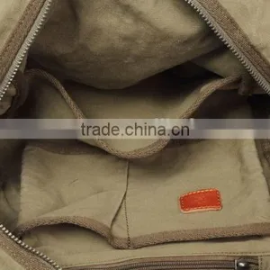 Unisex,Vintage Casual Cotton Canvas Leather Backpack Rucksack Bookbag ,Lagtop Bag Computer Bag For Men & Women thumbnail-6