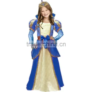 Beauty Princess Shimmer Golden Belle Childs Costume Fancy Dress For Girl Kids thumbnail-1