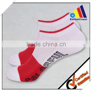 Red White Colorful Soybean Fibre Women Ankle Socks thumbnail-1