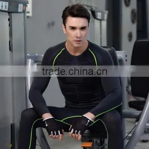 Wholesale Fashionable Long Sleeves Dry Fit Men Fitness Shirts With Custom Brand Printing thumbnail-1