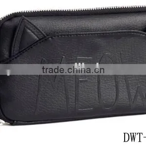 Lady New Popular PU Leather Hot Wallet With Cat Pouch thumbnail-2
