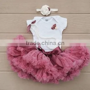 Baby Boutique Clothing Long Sleeve Shirt and Chiffon Pettiskirt Set Pettiskirts Tutu thumbnail-5