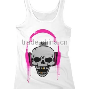 China Custom Printing 100 Cotton Stringer Tank Top Women thumbnail-6