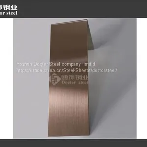 Light Hairline no Fingerprinted Bronze Hairline Stainless Steel Sheet thumbnail-4