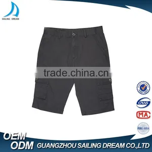 Guangzhou Apparel Factory Pocket Square Box Cargo Pant Dark Grey Fitness Cheap Formal Half Pants for Men thumbnail-1