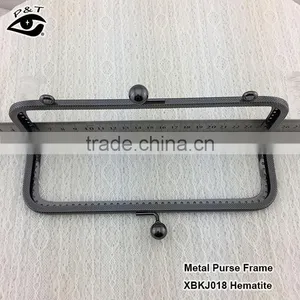 20cm Big Size Gunmetal Color Metal Purse Frame With Holes for Bags thumbnail-2