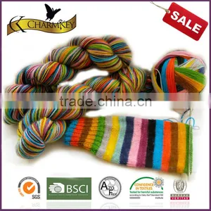 Nm 3.5 Rainbow Color Soft Feeling Wool/nylon Blend Yarn for Hand Knitting With Good Quality Made in China thumbnail-1