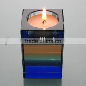 Colourful Square Crystal Candlesticks thumbnail-1