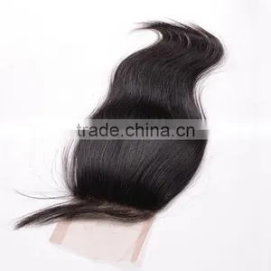 7A Closure Brazilian Body Wave Lace Closure Bleached Knots,4X4 Closure With Baby Hair Free Part Middle Part 3 Way thumbnail-3