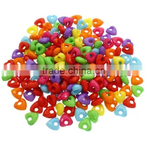 Latest Design Beads Necklace Solid Color Heart Acrylic Bead thumbnail-3