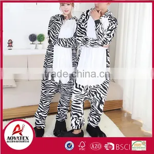 Zebra Coral Fleece Women Animal Bathrobe thumbnail-1