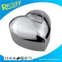 Zinc Alloy Silver Heart-shaped Jewelry Box thumbnail-1