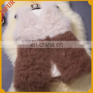 2015 HOT Sales Women Real Ostrich Feather Vest Hit Colors thumbnail-2
