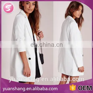 2016 Latest White Long Sleeve Fashion Ladies Blazer Designs thumbnail-1