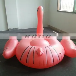 Custom 6p Eco-friendly PVC Inflatable Pool Flamingo Pool Float 190cm thumbnail-4