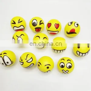 A022 Stress Ball Novelty Squeeze Ball Hand Wrist Exercise Squeeze Toys Smile Face PU Slow Rebound Ball 12pcs 6.3cm thumbnail-4