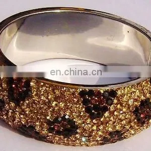 Handmade Indian Lac Stone Crystal Bangles thumbnail-1