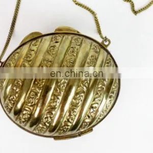 Vintage Rare Gold Tone Pillow Purse Handbag thumbnail-1