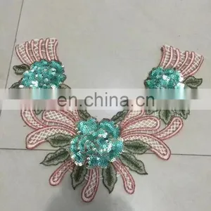 Wholesale New Deisgn Popular Flower Embroidery Sequin Collar thumbnail-1