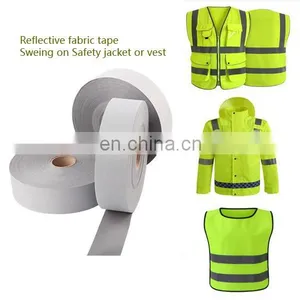 Silver Reflective Tape for Sewing on the Safety Clothing thumbnail-1